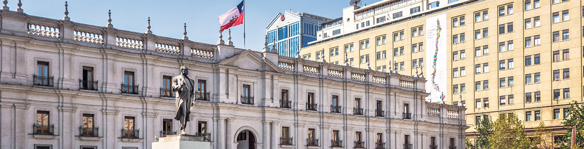 Palácio Presencial La Moneda em Santiago, Chile.