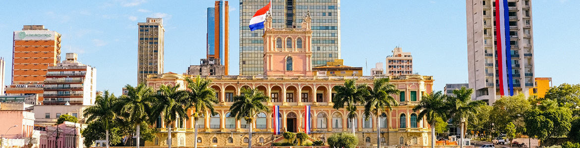 Palácio do Governo no centro da Cidade de Assunção, Paraguai.