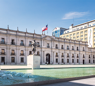 Palácio Presencial La Moneda em Santiago, Chile.